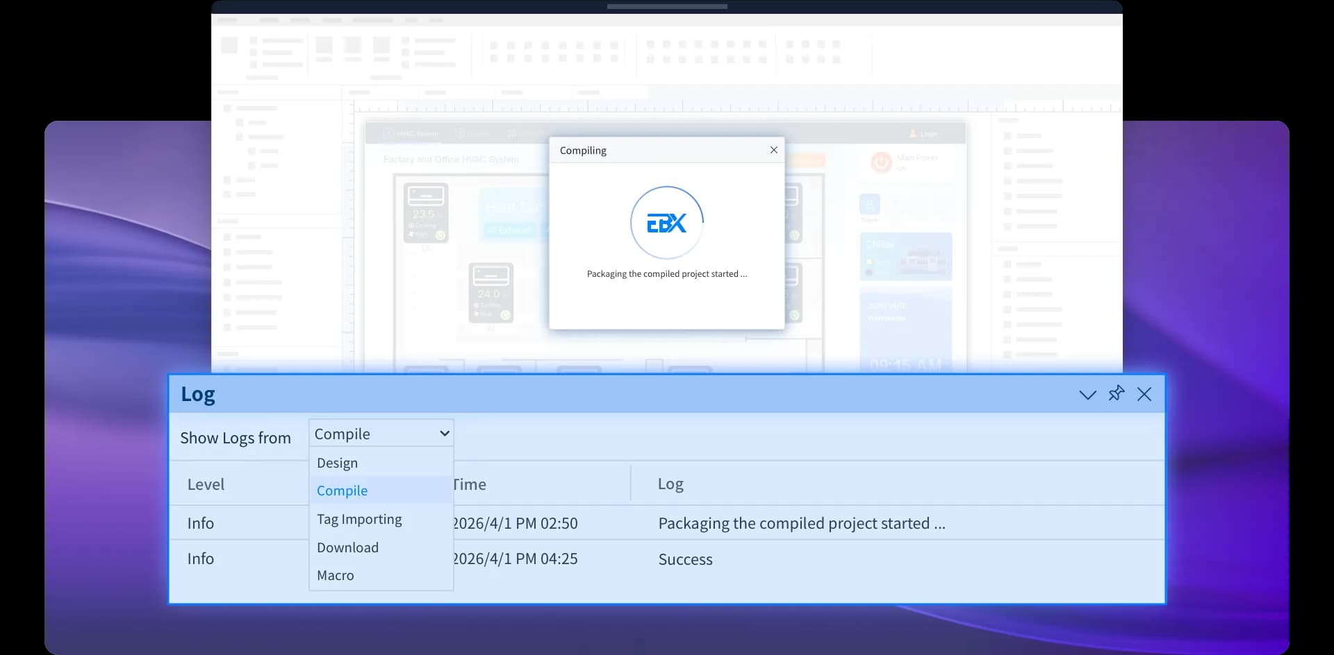 Interfața EasyBuilder X - jurnal